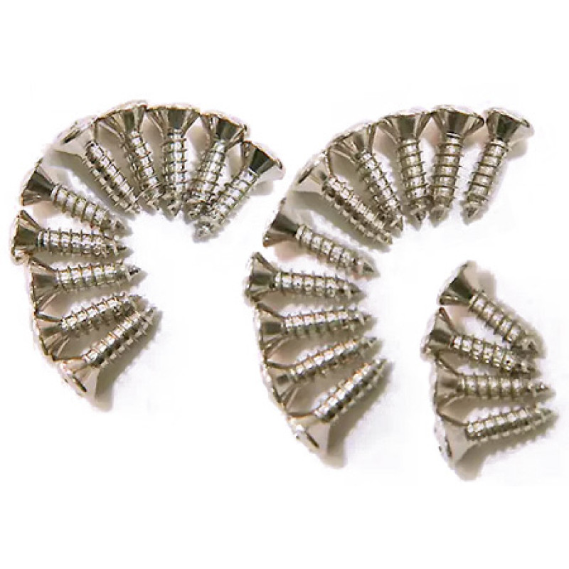 DIMARZIO GH1000C PICKGUARD / BACKPLATE SCREWS - SET OF 24 (CHROME)