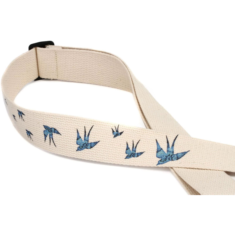 LEVY'S MC8U-006 PRINT SERIES COTTON GUITAR STRAP (BIRDS) Ремінь для гітари