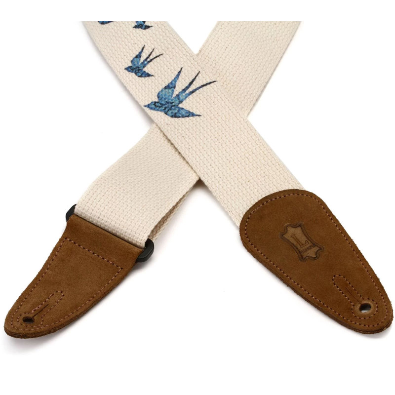LEVY'S MC8U-006 PRINT SERIES COTTON GUITAR STRAP (BIRDS) Ремінь для гітари