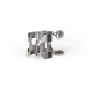 D`ADDARIO H-LIGATURE & CAP FOR Bb CLARINET Silver-Plated