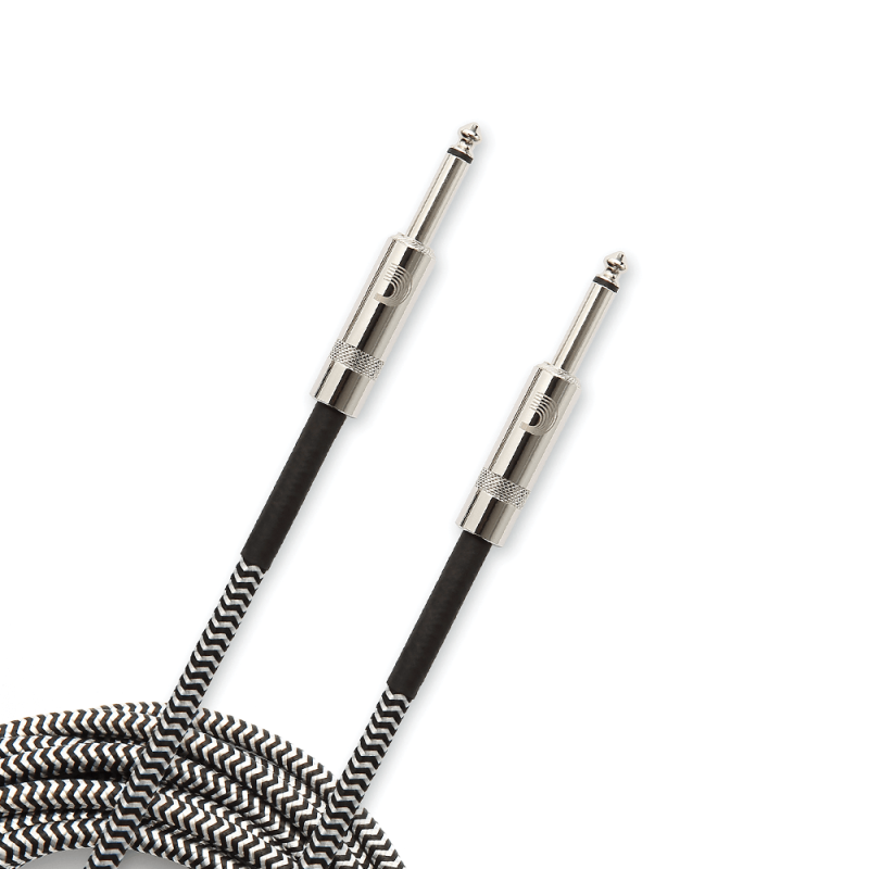 D`ADDARIO PW-BG-10BG Custom Series Braided Instrument Cable - Grey (3m)