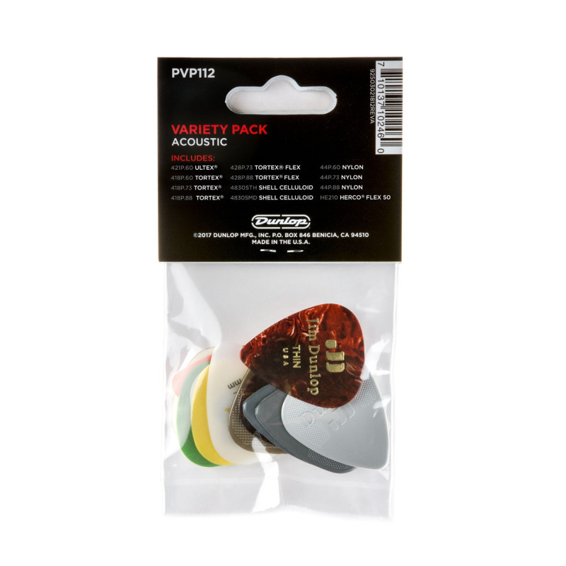 DUNLOP ACOUSTIC PICK VARIETY PACK Медіатори