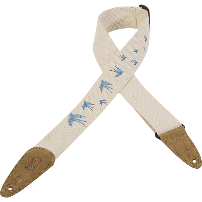 LEVY'S MC8U-006 PRINT SERIES COTTON GUITAR STRAP (BIRDS) Ремінь для гітари
