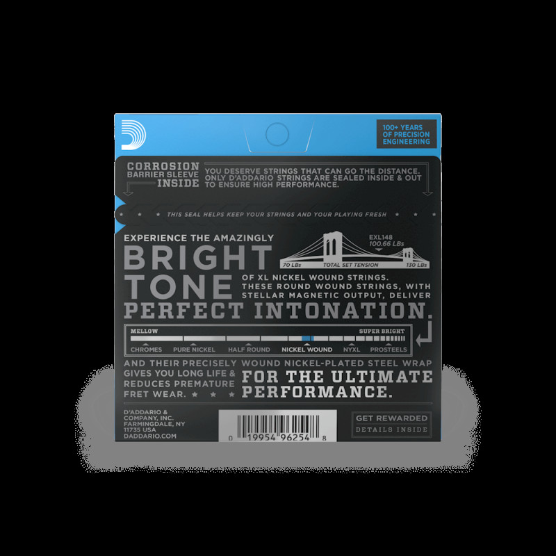 D’ADDARIO EXL148 XL NICKEL WOUND EXTRA HEAVY (12-60) Струны для электрогитары