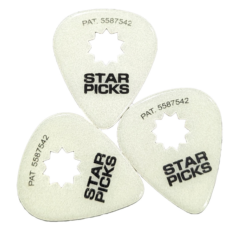 EVERLY GLOW IN THE DARK STAR PICK MEDIUM .71mm (12-PACK)