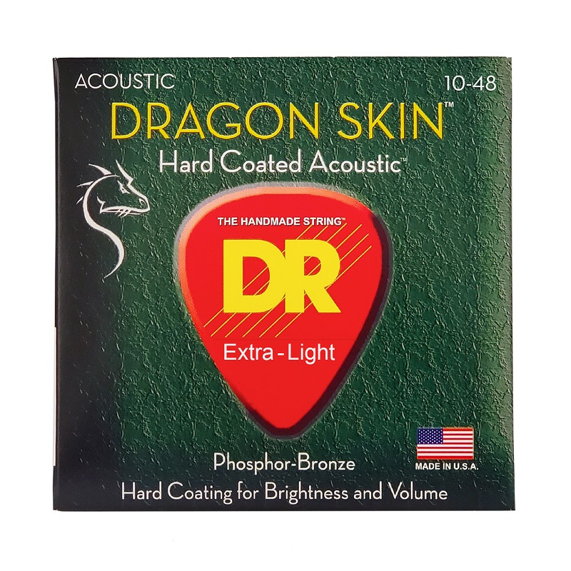 DR STRINGS DRAGON SKIN Acoustic - Extra Light (10-48) Струни для акустичної гітари