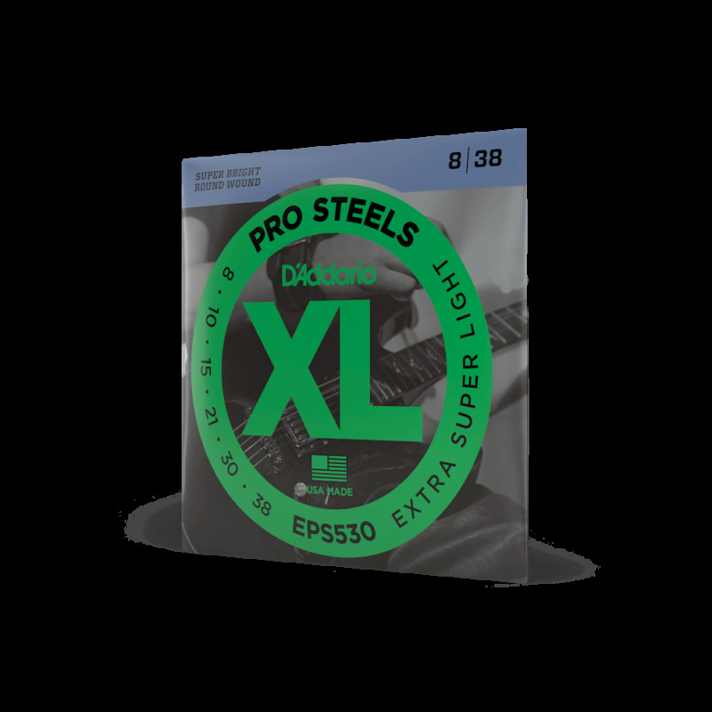 D‘ADDARIO EPS530 XL PROSTEELS EXTRA SUPER LIGHT (08-38) Струни для бас-гітари