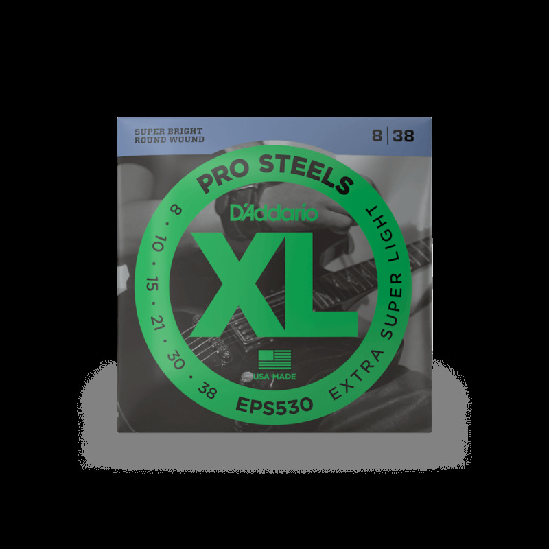 D‘ADDARIO EPS530 XL PROSTEELS EXTRA SUPER LIGHT (08-38) Струни для бас-гітари