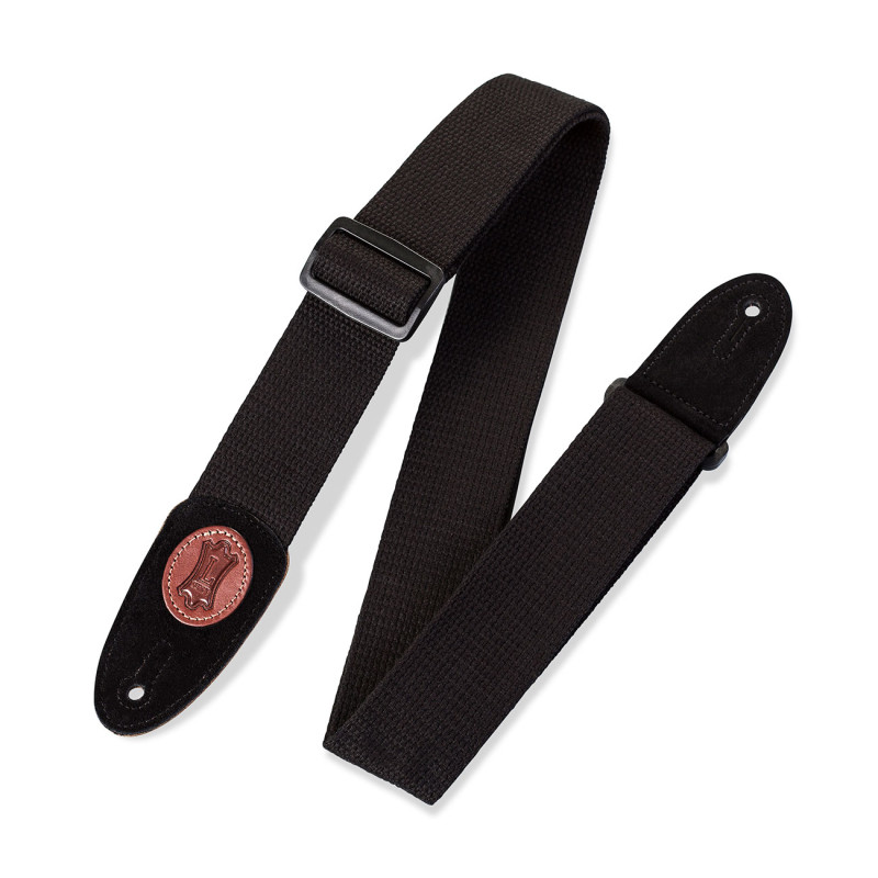 LEVY'S MSSC8-BLK CLASSICS SERIES COTTON GUITAR STRAP (BLACK) Ремінь для гітари