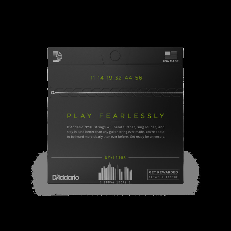 D’ADDARIO NYXL1156 NYXL ELECTRIC MEDIUM TOP/EXTRA HEAVY BOTTOM (11-56) Струны для электрогитары