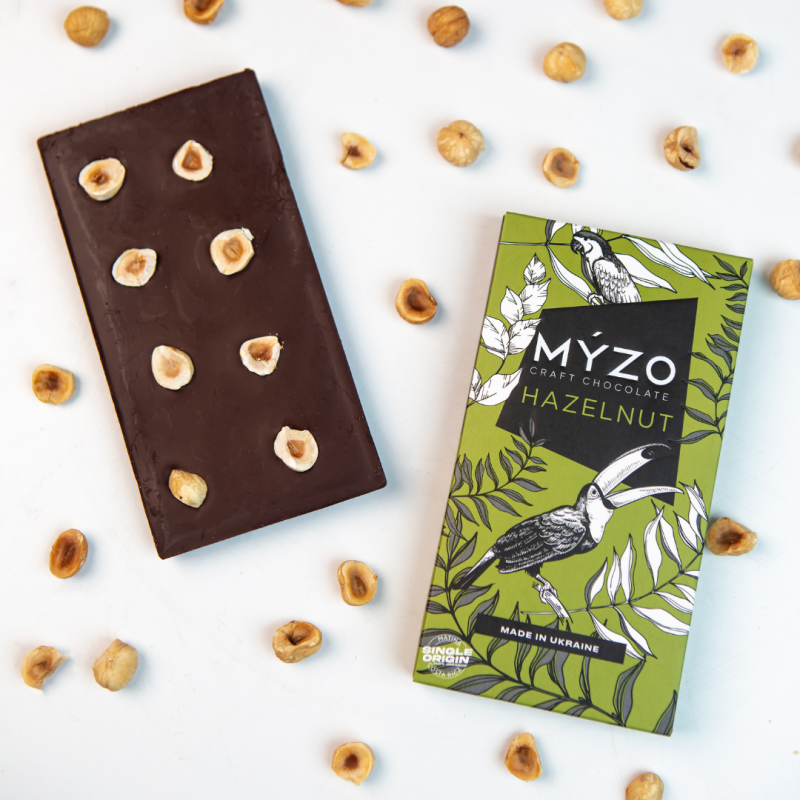 MYZO HAZELNUT | 80G Шоколад чорний