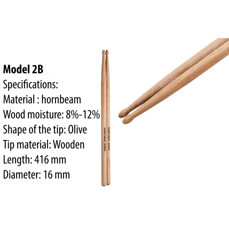 WESTERN WOOD HoRnbeam 2B Барабанні палички