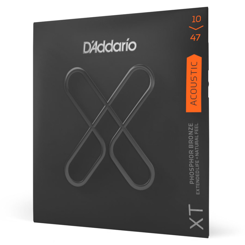 D'ADDARIO XTAPB1047 XT PHOSPHOR BRONZE EXTRA LIGHT (10-47) Струни для акустичної гітари