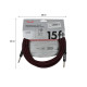 FENDER CABLE PROFESSIONAL SERIES 15' RED TWEED Кабель инструментальный
