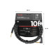 FENDER CABLE DELUXE SERIES 10' ANGLED BLACK TWEED Кабель инструментальный