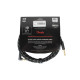 FENDER CABLE DELUXE SERIES 10' ANGLED BLACK TWEED Кабель инструментальный