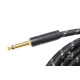FENDER CABLE DELUXE SERIES 10' ANGLED BLACK TWEED Кабель инструментальный
