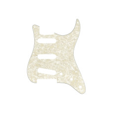 FENDER 11-HOLE MODERN-STYLE STRATOCASTER S/S/S PICKGUARDS AGED WHITE MOTO Пікгард