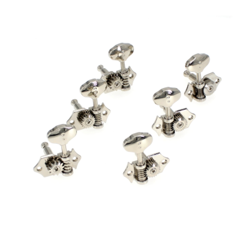 Кілки для гітари GRAPH TECH PRN-3422-N0 Acoustic 3+3 Butterbean Button Nickel