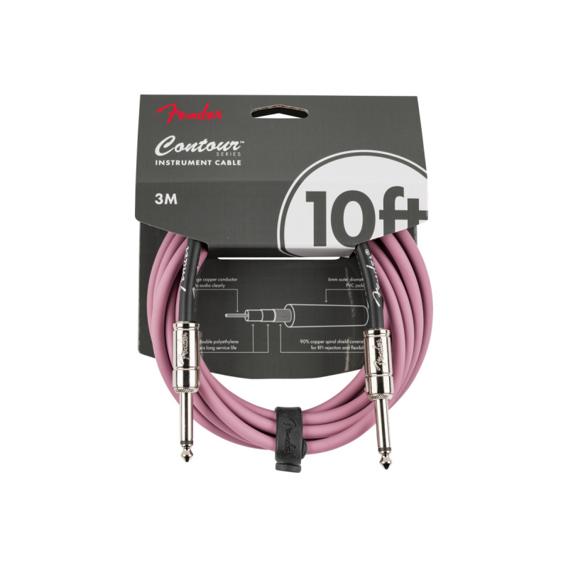 FENDER CABLE CONTOUR SERIES 10' BURGUNDY MIST Кабель інструментальний