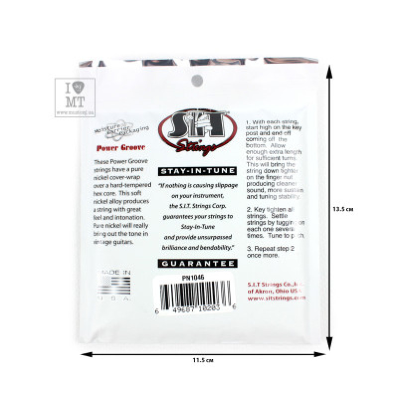 Струни для електрогітар SIT STRINGS PN1046