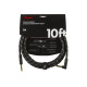 FENDER CABLE DELUXE SERIES 10' ANGLED BLACK TWEED Кабель инструментальный