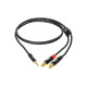Кабель коммутационный KLOTZ KY7-150 MINILINK PRO Y-CABLE BLACK 1.5 M