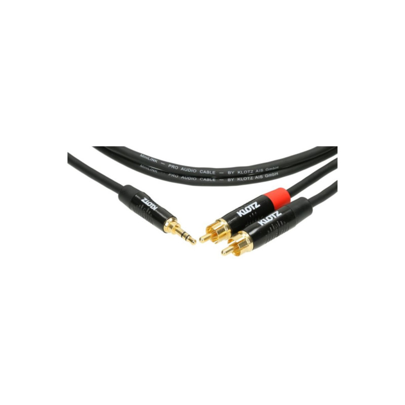 Кабель коммутационный KLOTZ KY7-150 MINILINK PRO Y-CABLE BLACK 1.5 M
