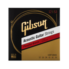 Струни для акустичних гітар GIBSON SAG-PB12 PHOSPHOR BRONZE ACOUSTIC GUITAR STRINGS 12-53 LIGHT
