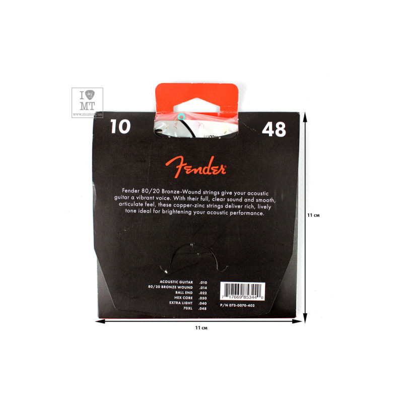 FENDER 70 XL Струны для акустических гитар