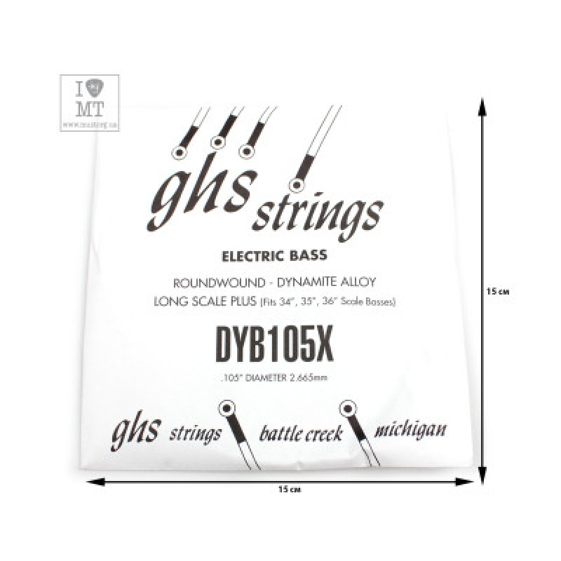 Струна для бас-гітари GHS STRINGS DYB105X