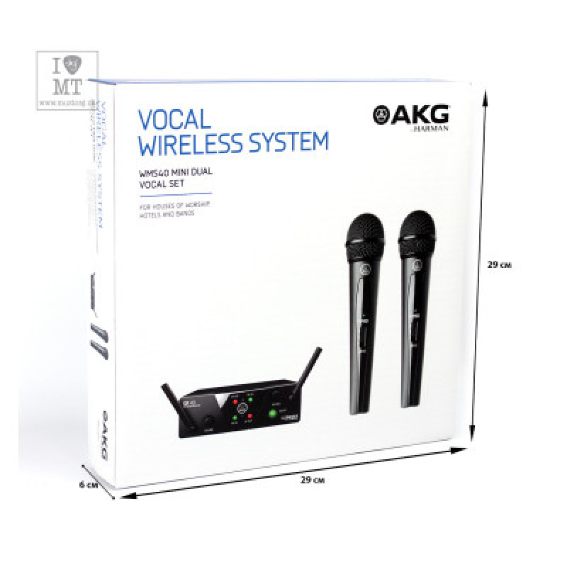 Мікрофонна радіосистема AKG WMS40 Mini2 Vocal Set BD ISM2/3 EU/US/UK