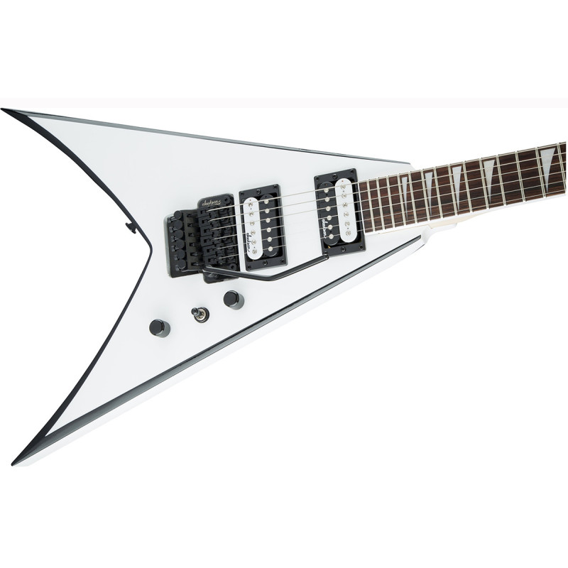 Электрогитара JACKSON JS32 KING V WHITE WITH BLACK BEVELS