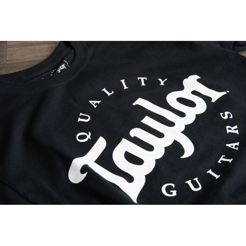 Футболка TAYLOR GUITARS T-SHIRT MENS BLACK WHITE LOGO L