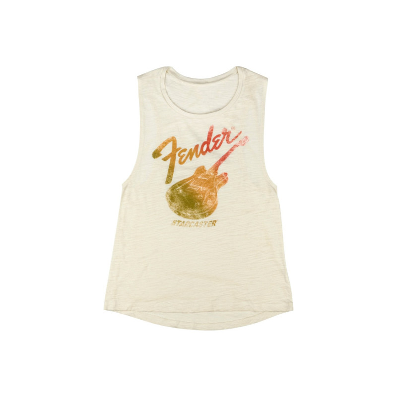 FENDER T-SHIRT SLEEVELESS WOMEN'S STARCASTER NATURAL WHITE XL Майка