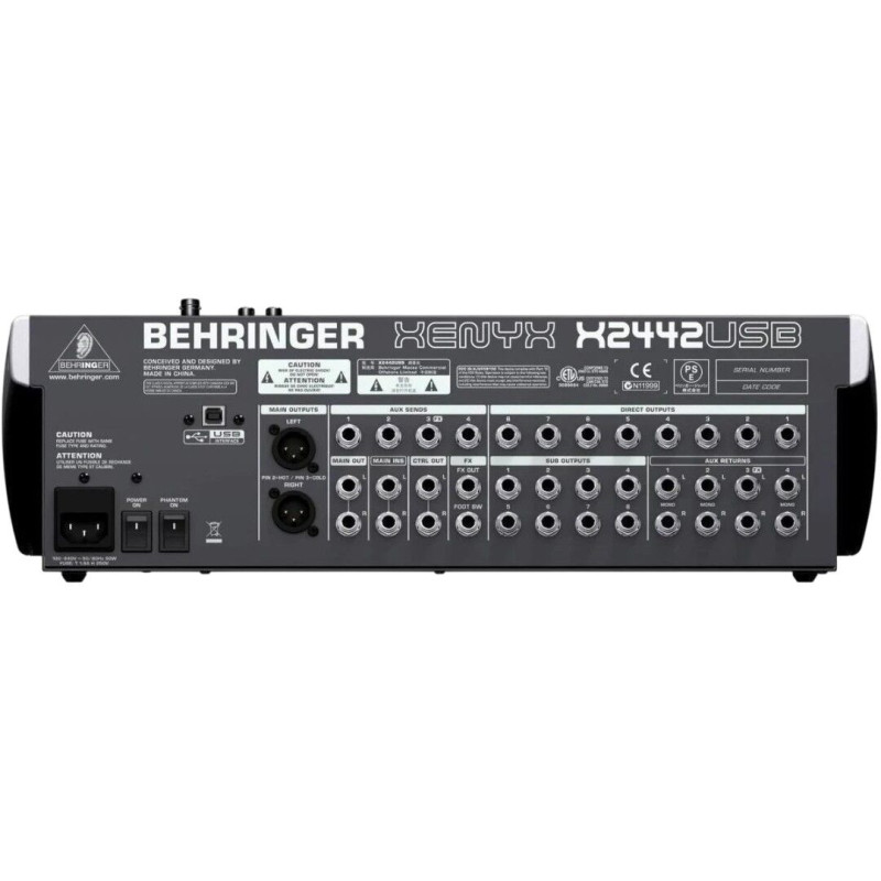 BEHRINGER XENYX X2442USB Аналоговый микшер с USB-интерфейсом