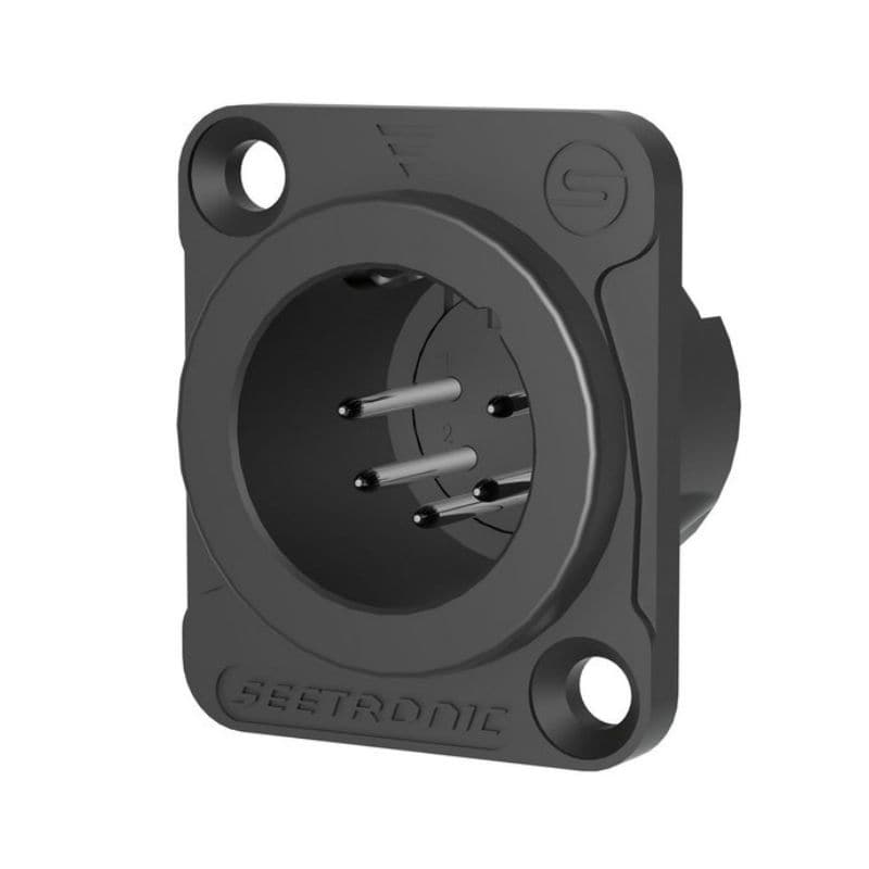 SEETRONIC MJ5F2C-B Панельний XLR роз'єм male 5-pin чорний