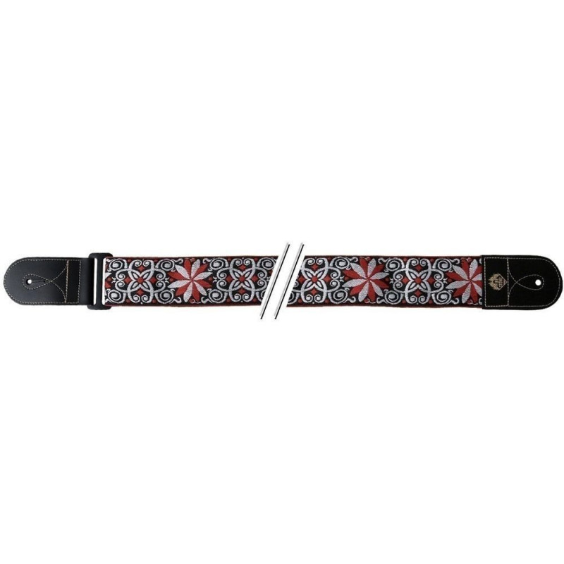 Ремінь для гітари Fire&Stone Folk Jacquard (Red White)