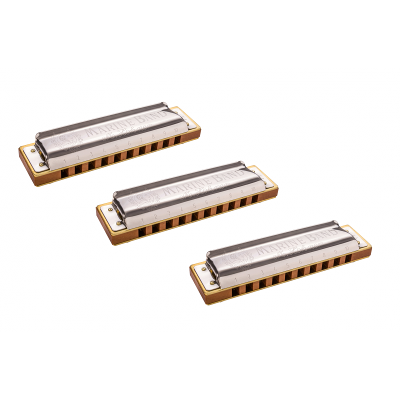 HOHNER Marine Band 1869 ProPack M1896XP C,G,A-major Box (3 шт.) Набір губних гармошок