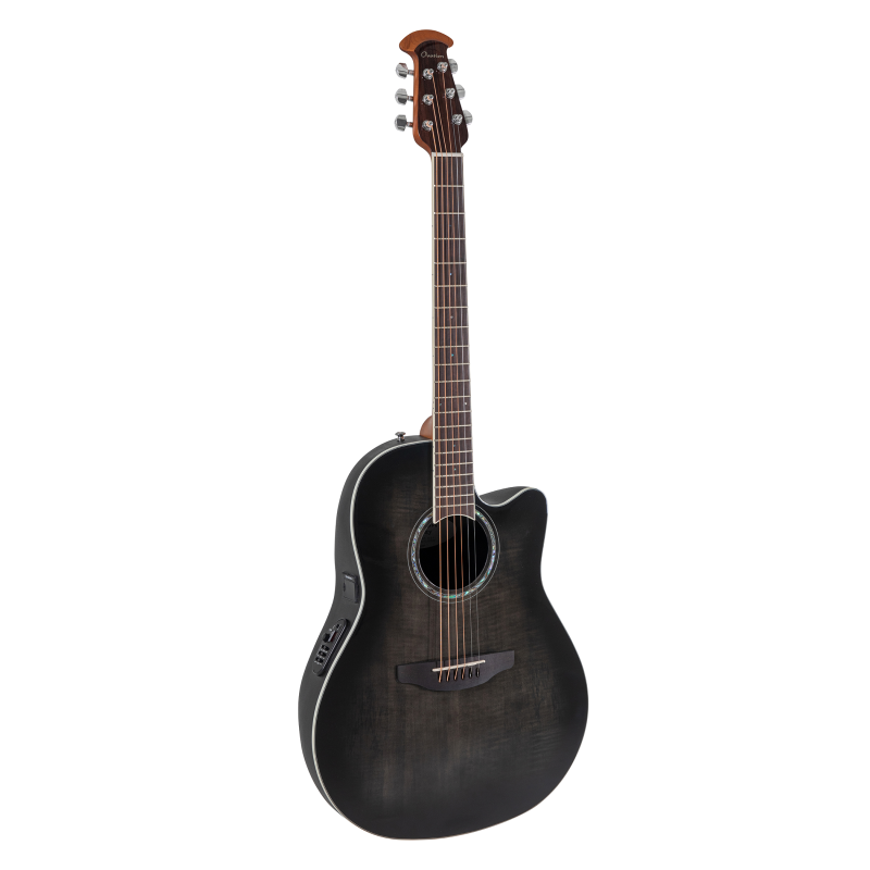 OVATION Celebrity Traditional Plus CS24P Mid Cutaway Transparent Blackburst Flame Акустична гітара з датчиком