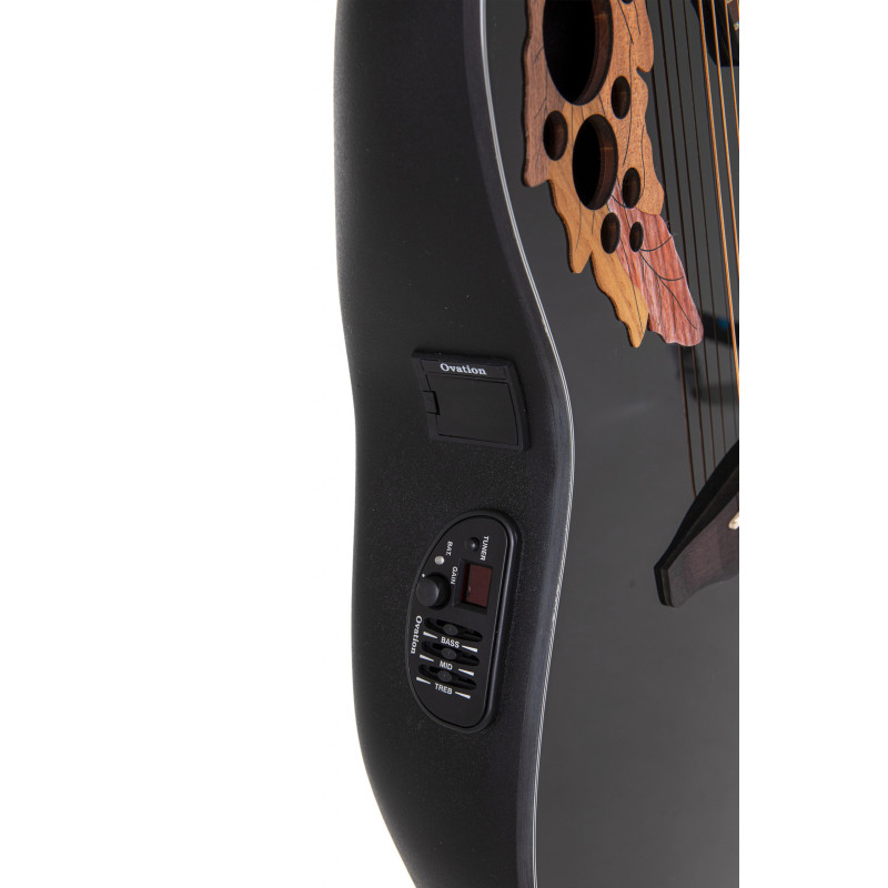 OVATION Celebrity Elite CE44 Mid Cutaway Black Акустична гітара з датчиком