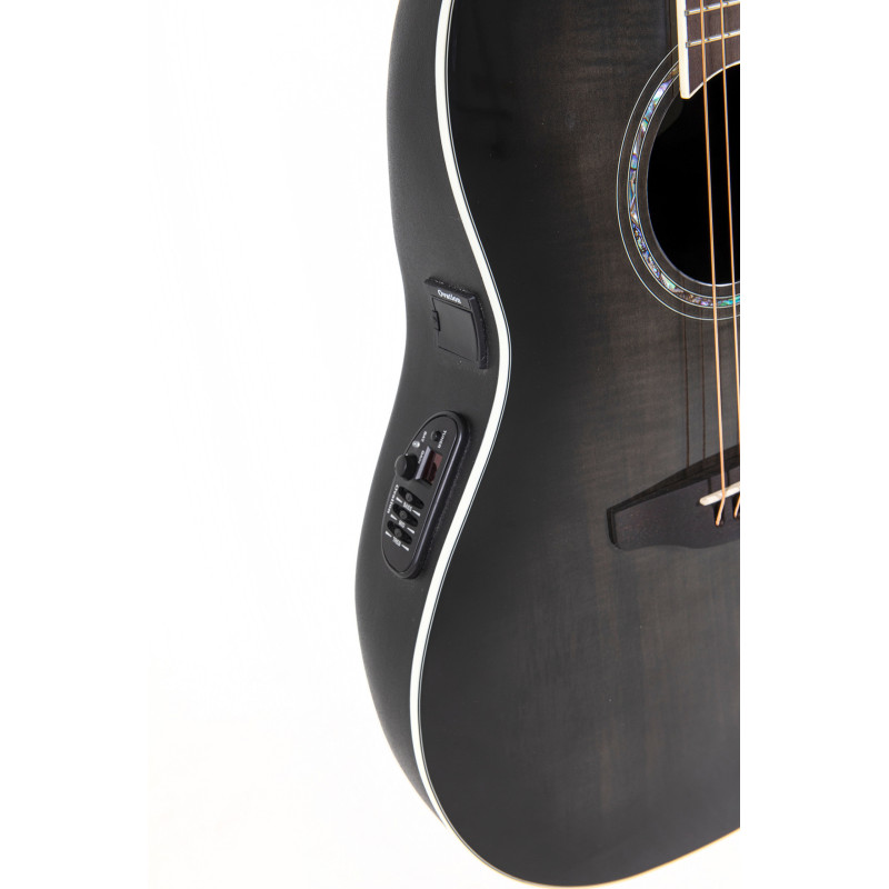 OVATION Celebrity Traditional Plus CS24P Mid Cutaway Transparent Blackburst Flame Акустична гітара з датчиком