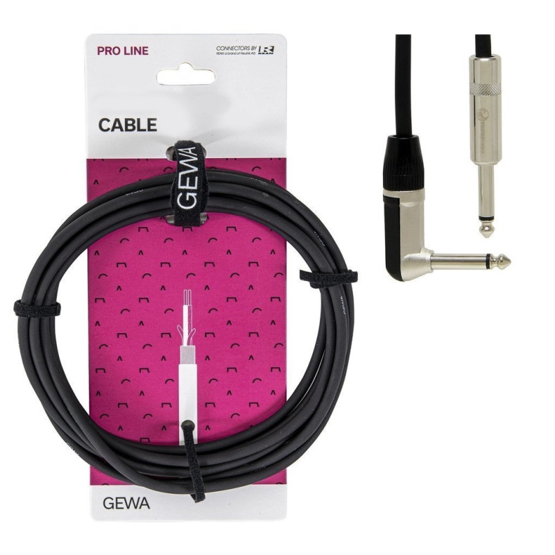 Інструментальний кабель GEWA Pro Line Mono Jack 6,3 мм/Mono Angled Jack 6,3 мм (3 м)