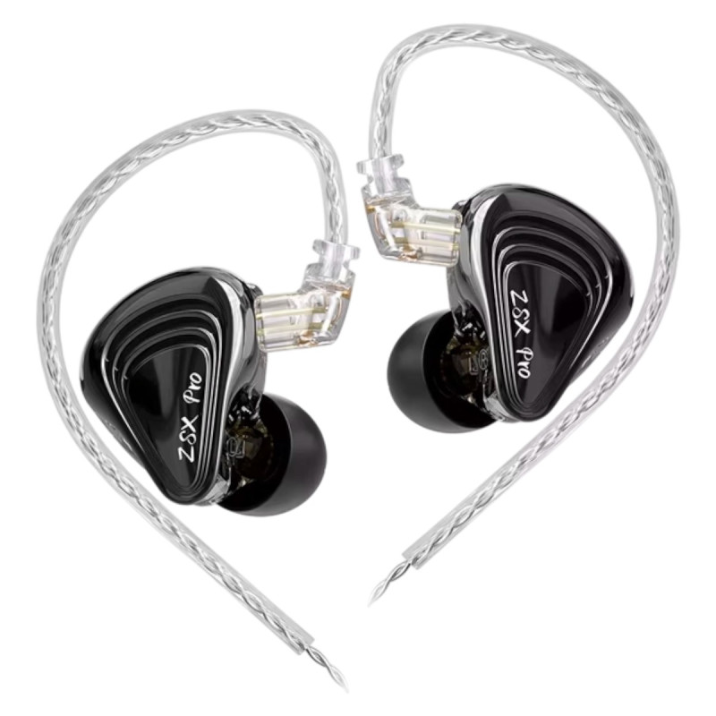 KZ AUDIO ZSX PRO BLACK NO MIC Гібридні 6-драйверні Hi-Fi IEM чорний