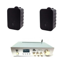 4ALL AUDIO SET 2xWALL 420E Черный 1xPAMP-60-BT Комплект настенной акустики с Bluetooth-усилителем