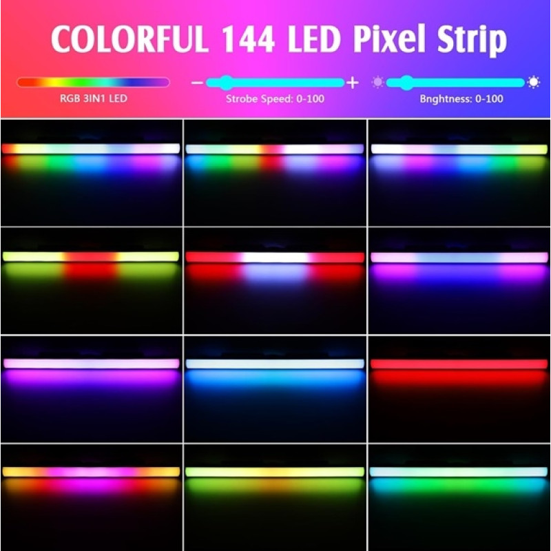 Світлодіодна панель New Light PL-32KS LED Wall Strobe Bar 144