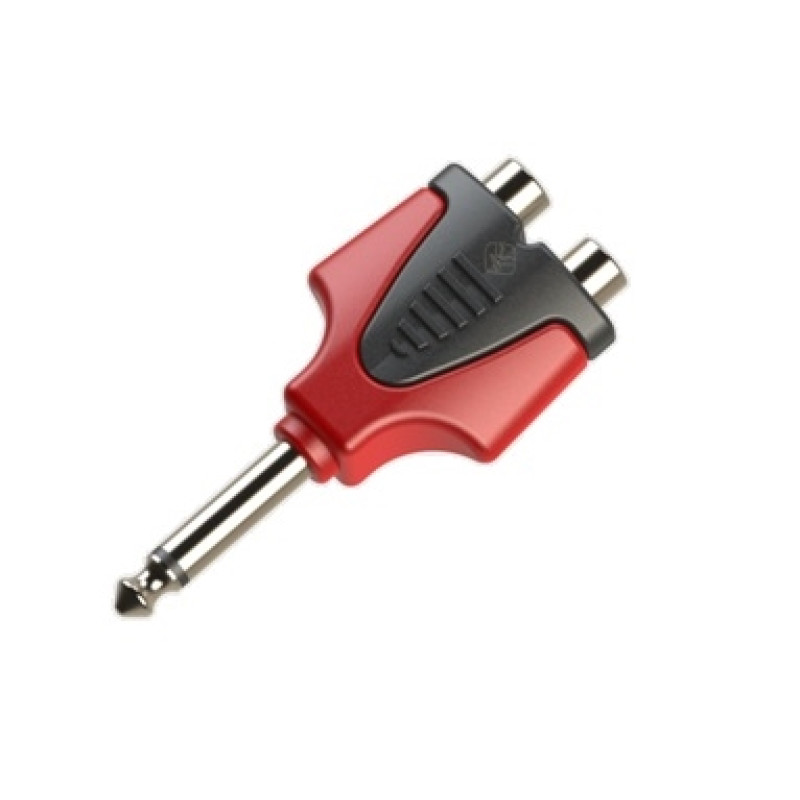 Перехідник Roxtone RPAN335 6.3 mm jack mono male (тато) - 2xRCA female (мама)