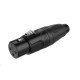 Роз'єм Roxtone RX3F-BG XLR female (мама)
