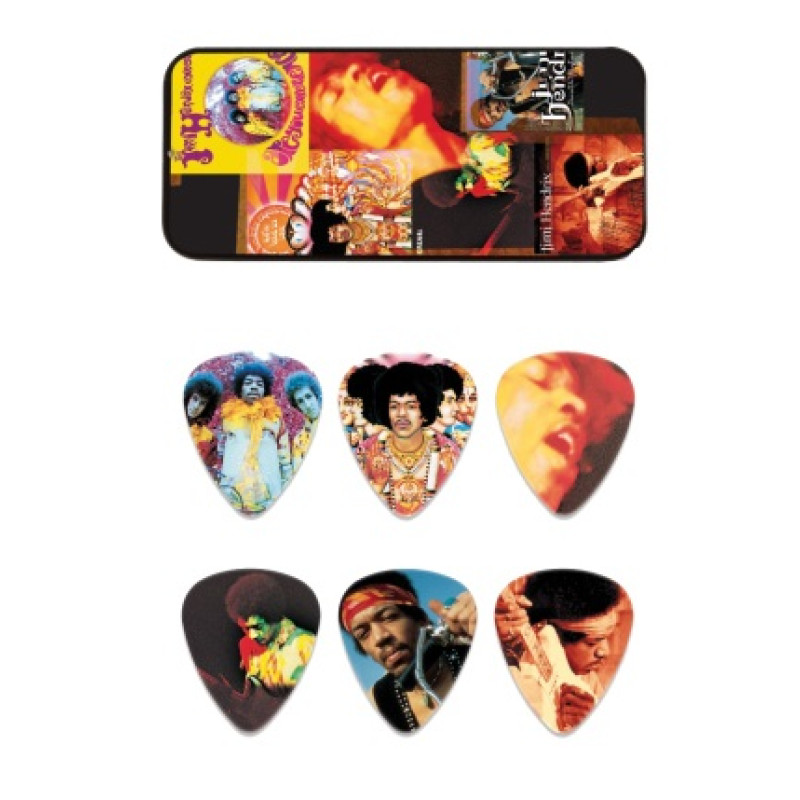 DUNLOP JIMI HENDRIX MONTAGE PICK TIN (HEAVY) Медіатори