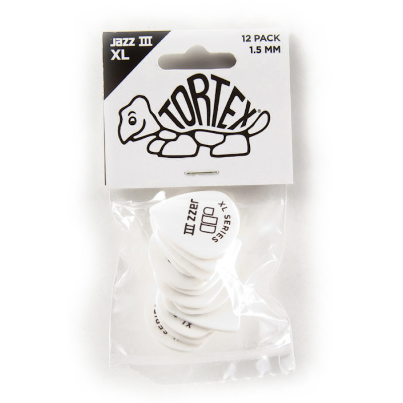 DUNLOP TORTEX WHITE JAZZ III PICK 1.50MM Медіатори